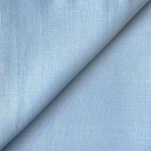 Sky Blue Plain Premium 60 Lea Pure Linen Fabric (Width 58 Inches)