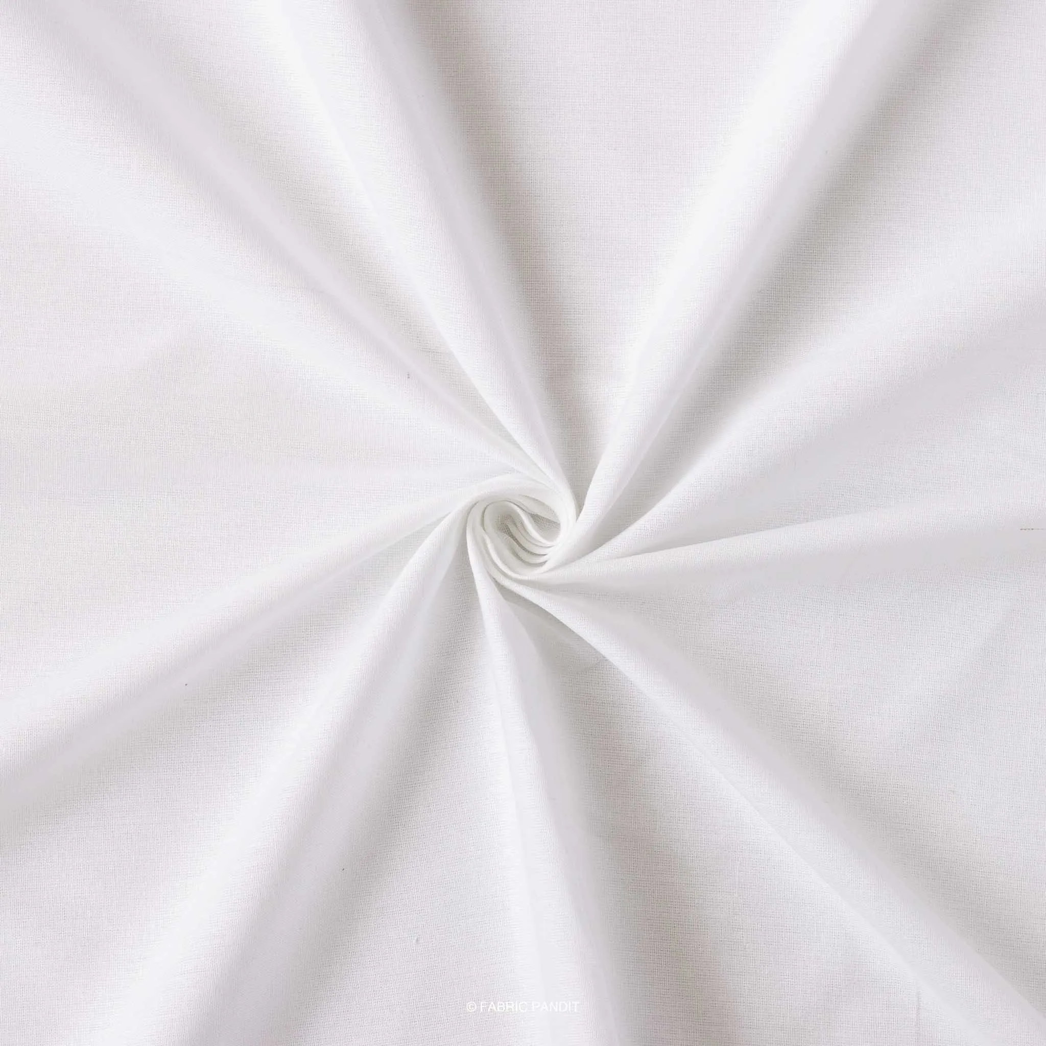 Snow White Color Pure Cotton Linen Fabric (Width 42 Inches)