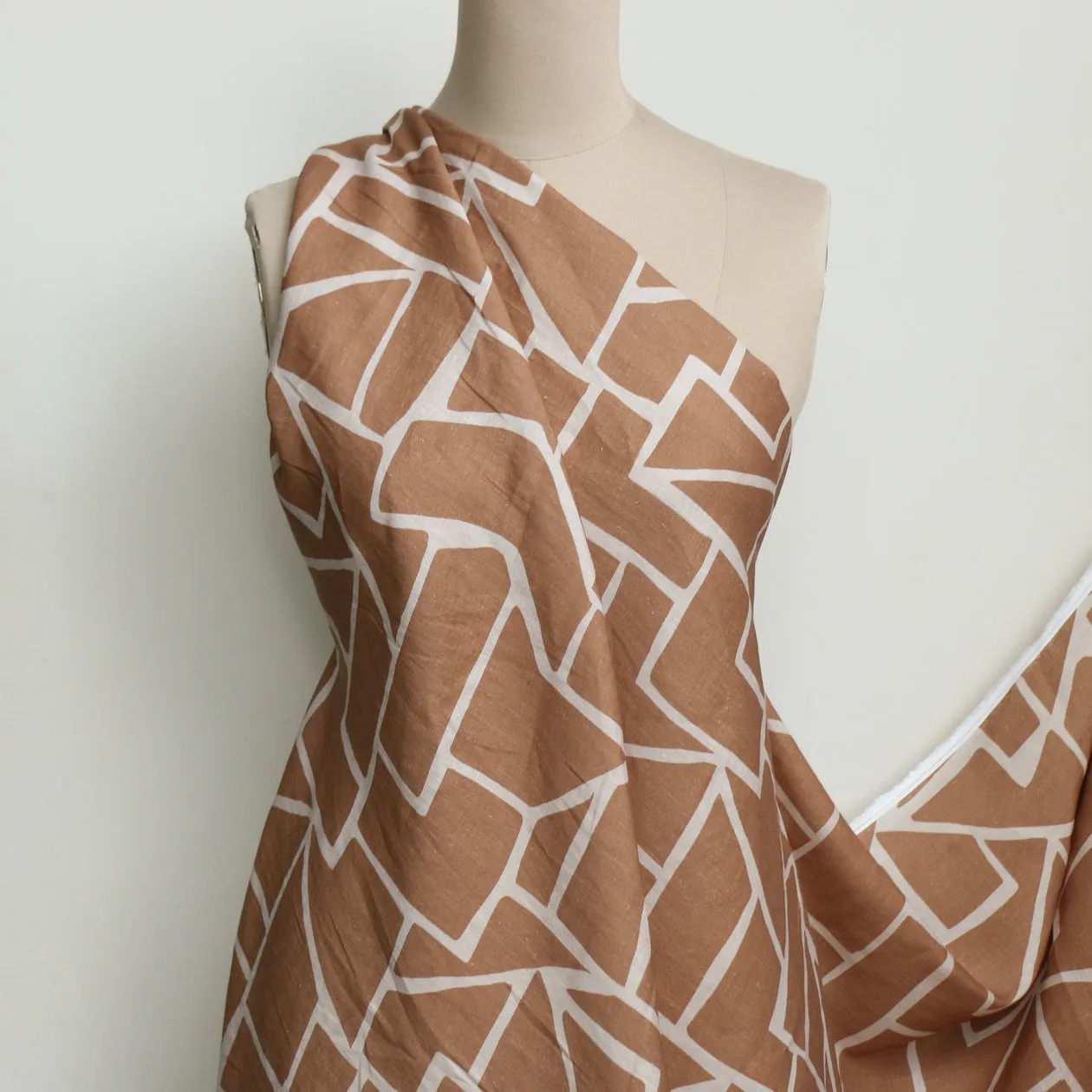 Terra Mosaic Printed Linen