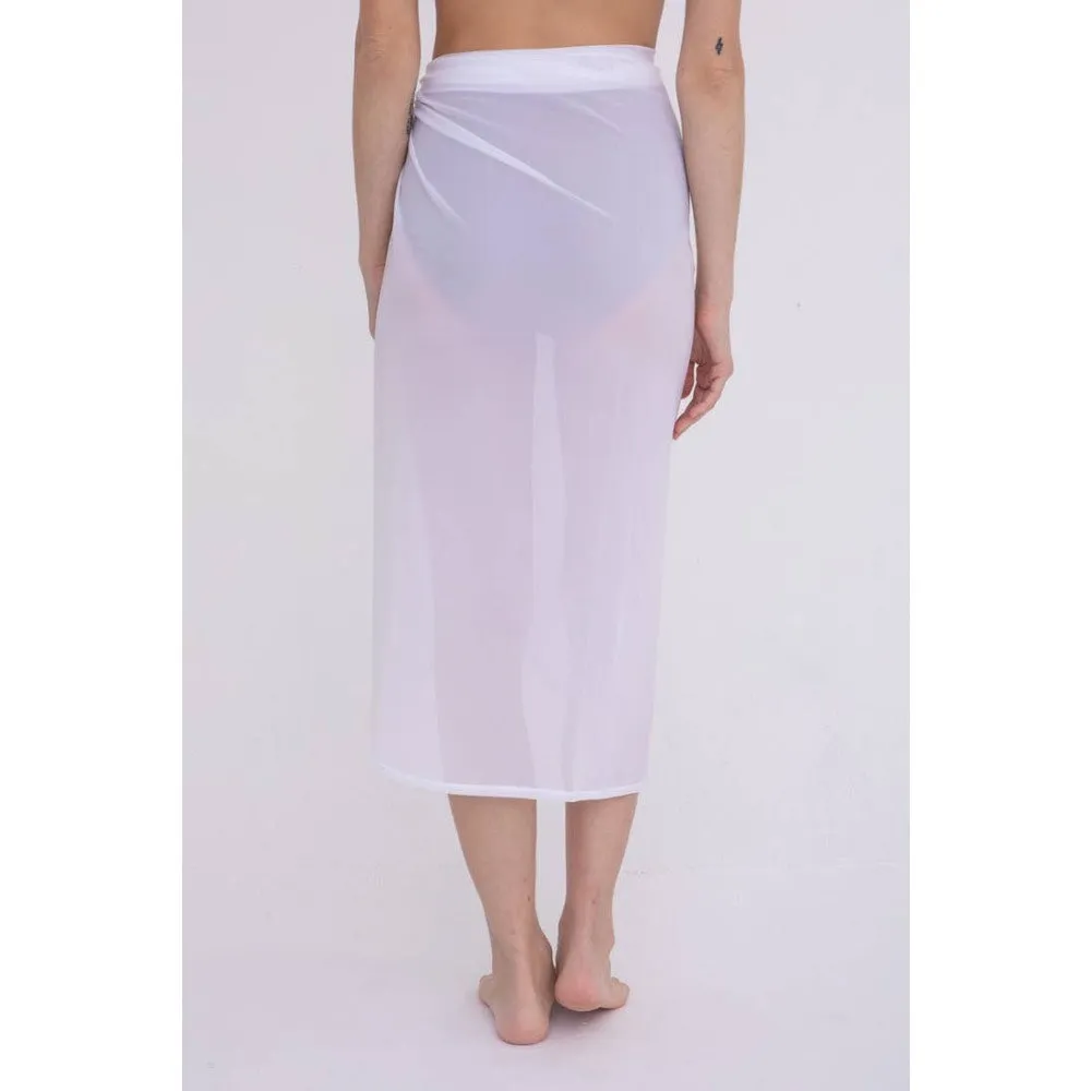 White Midi Swim Sarong