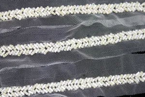 White Transparent Embellished Handwork Trim (Wholesale)