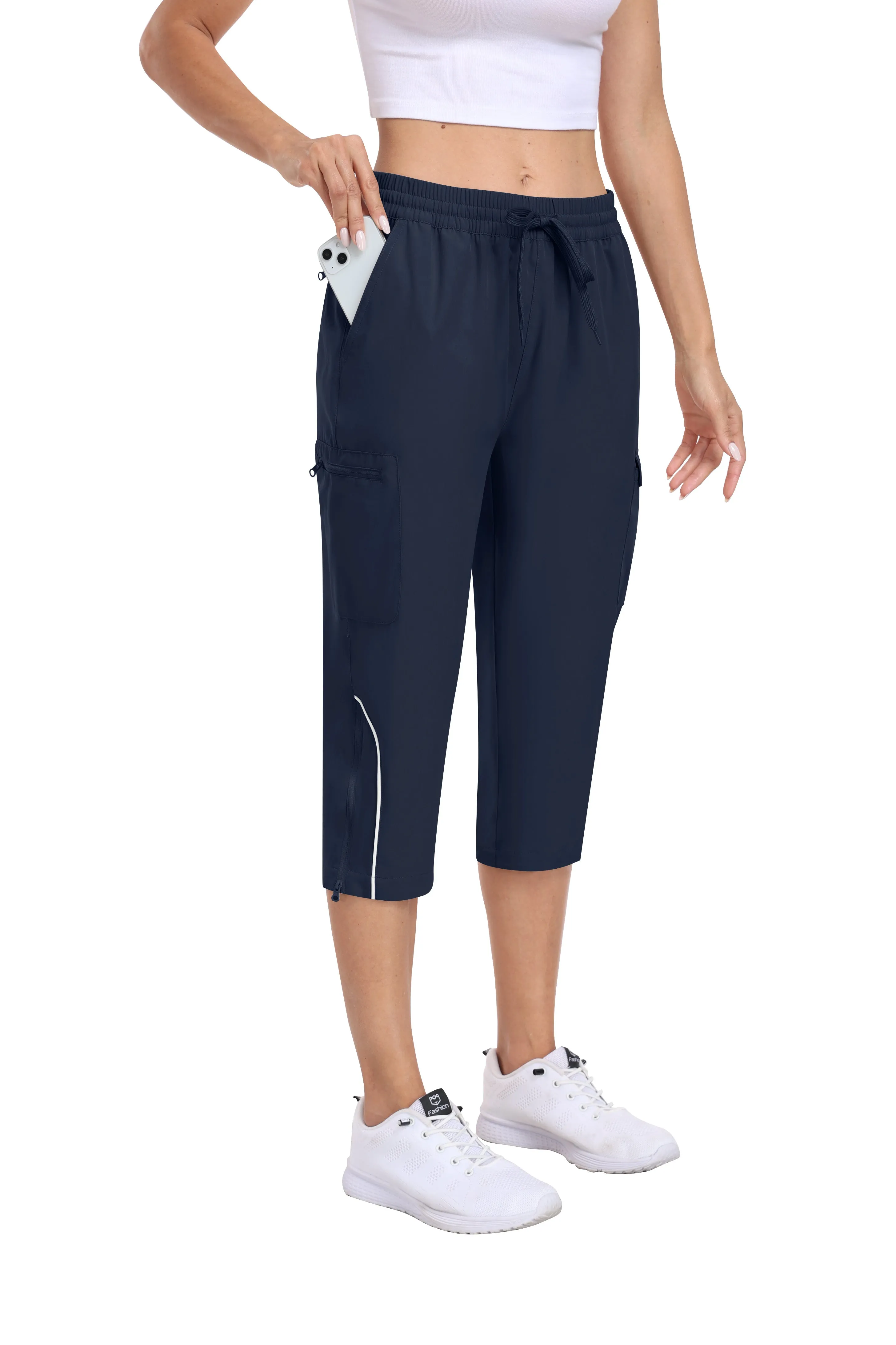 Women hiking summer outdoor cropped pants