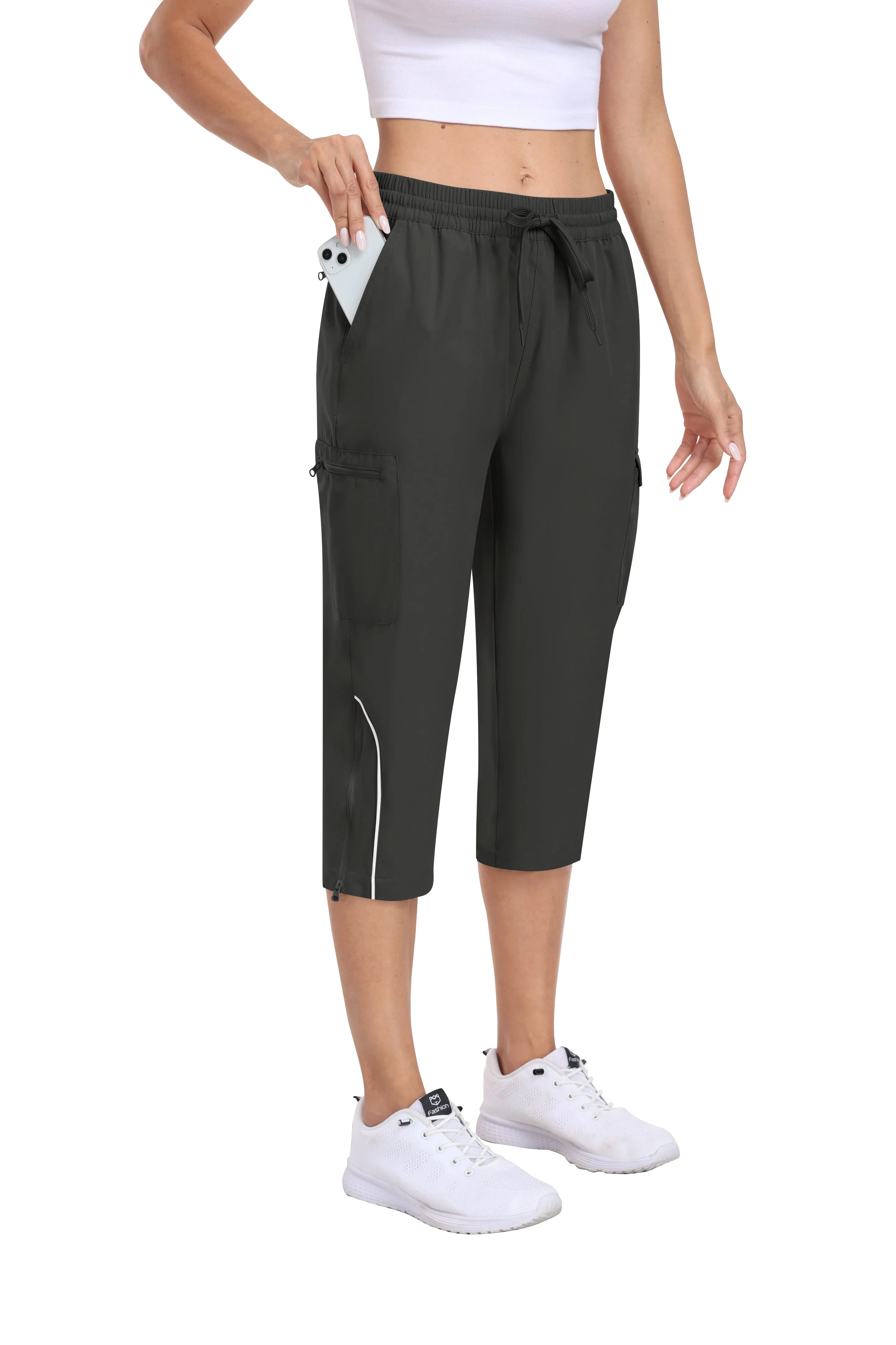 Women hiking summer outdoor cropped pants