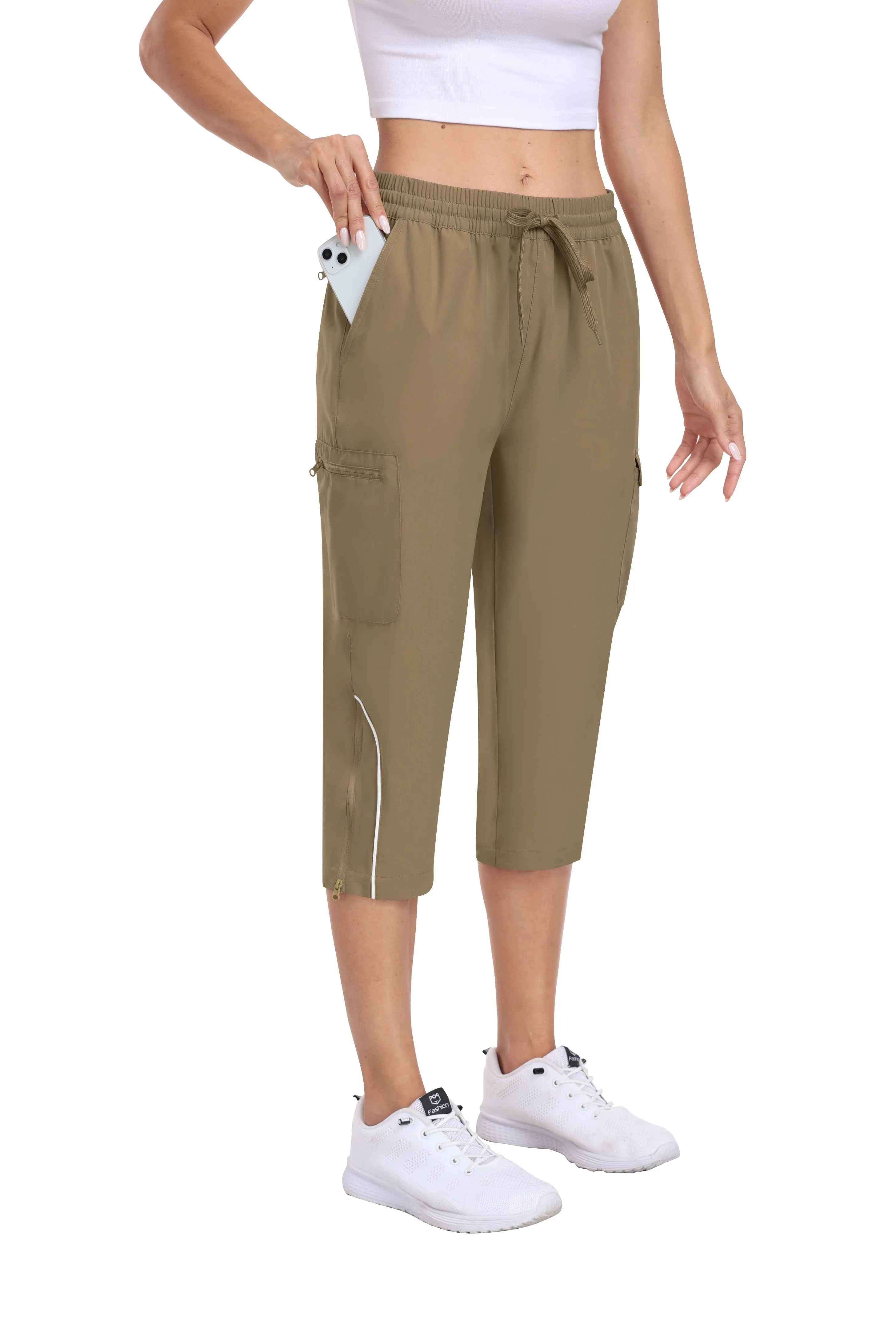 Women hiking summer outdoor cropped pants