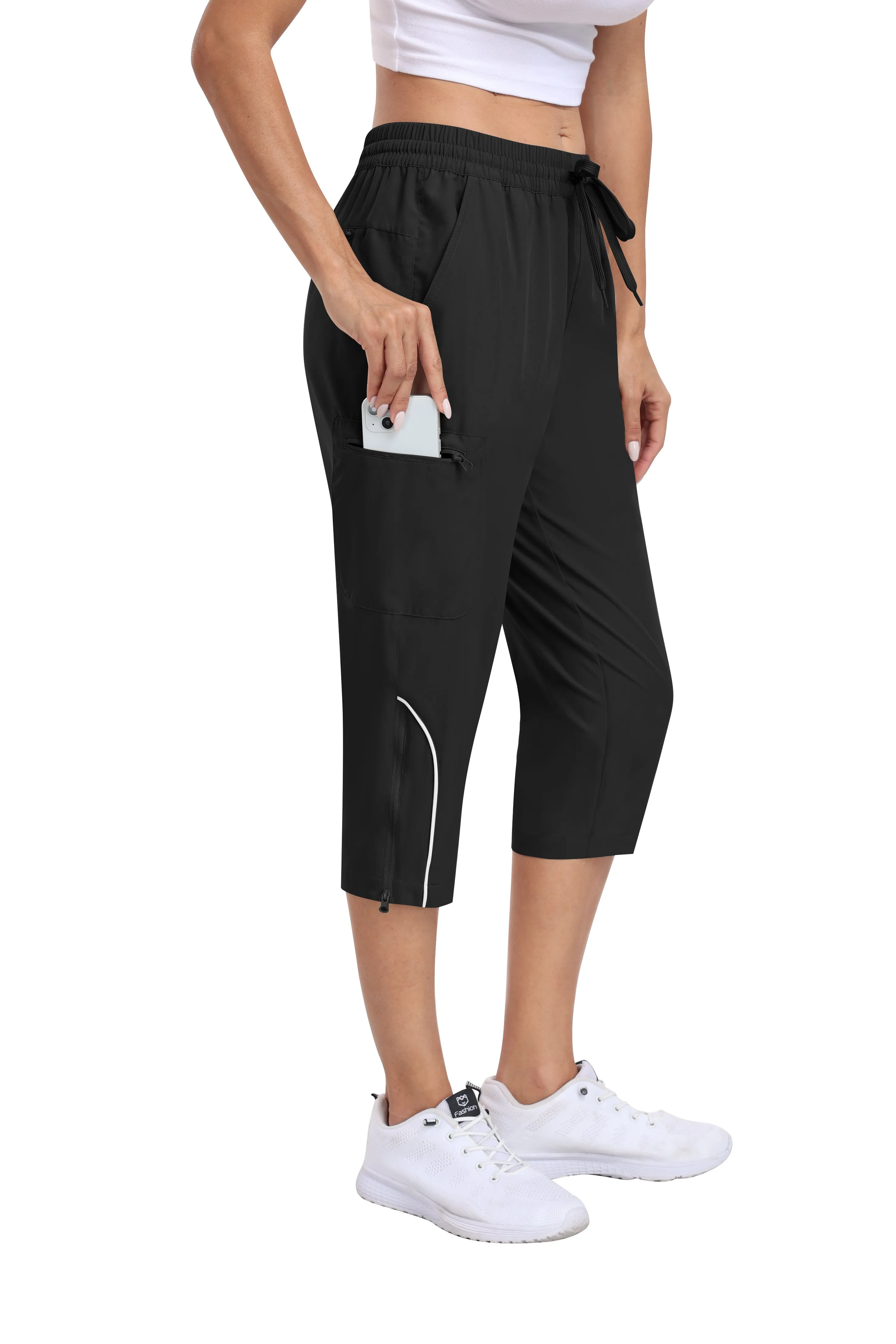 Women hiking summer outdoor cropped pants