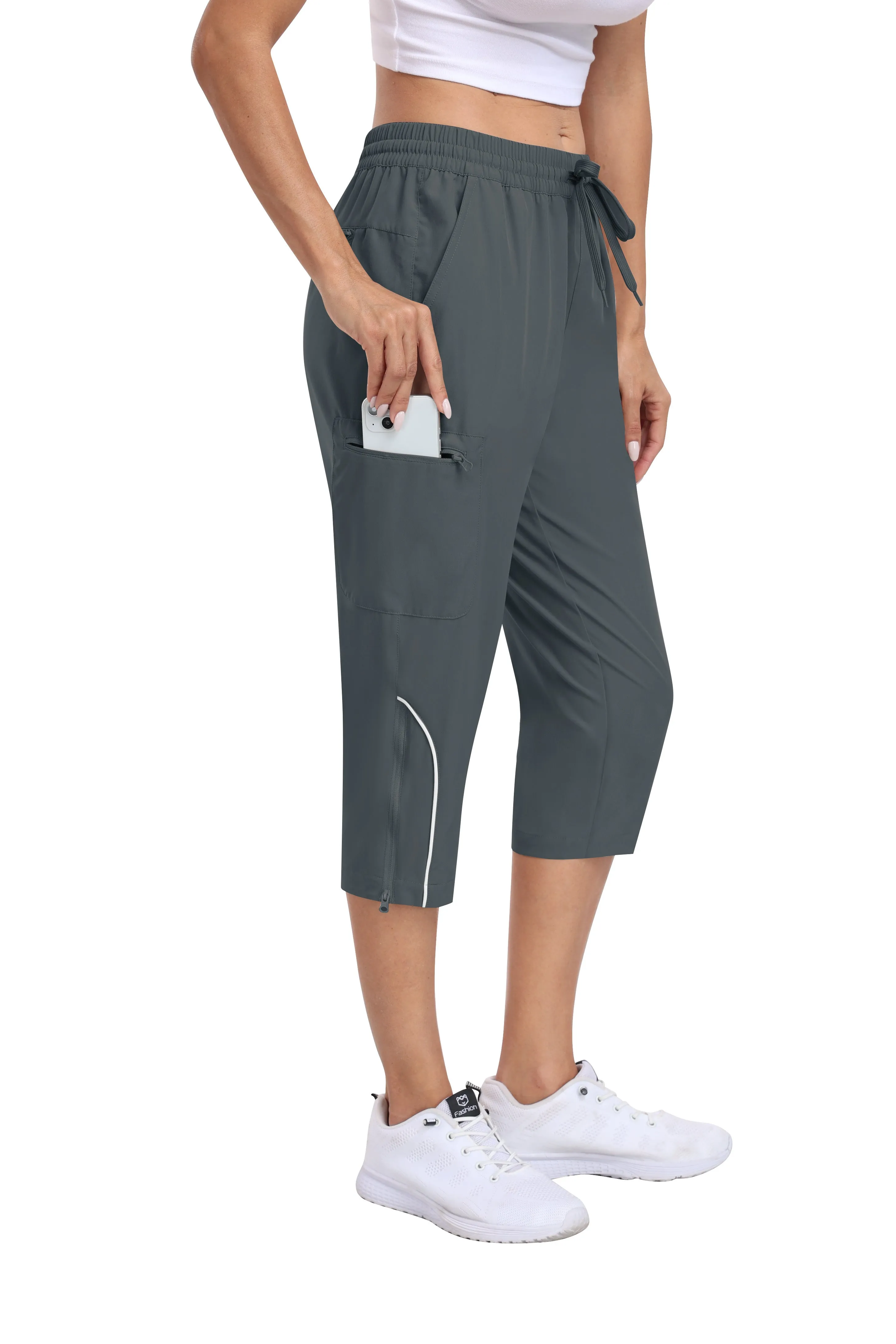 Women hiking summer outdoor cropped pants