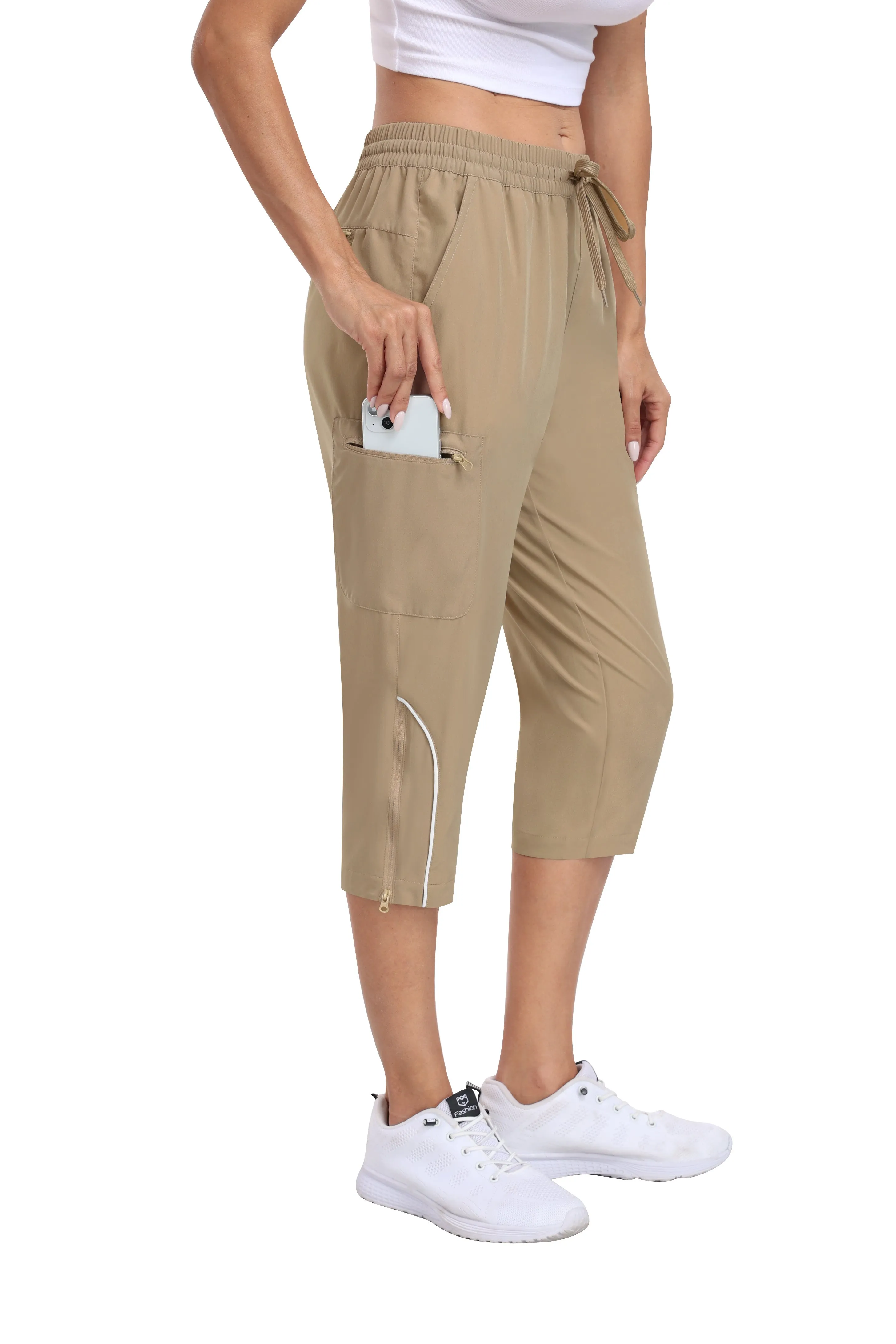 Women hiking summer outdoor cropped pants