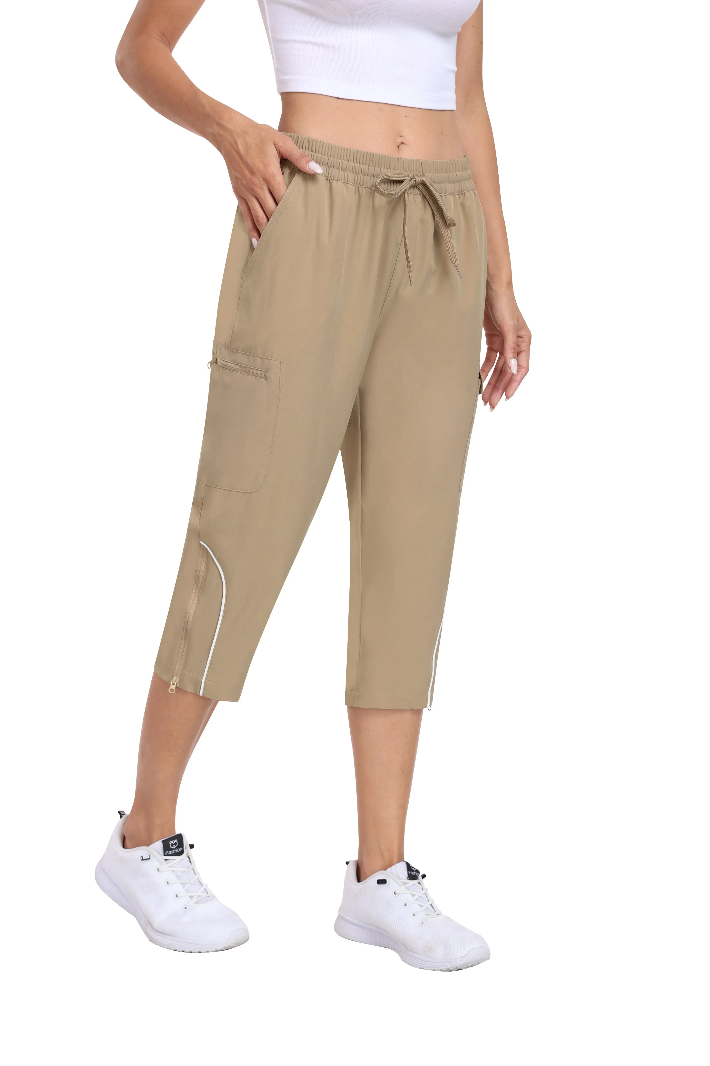 Women hiking summer outdoor cropped pants