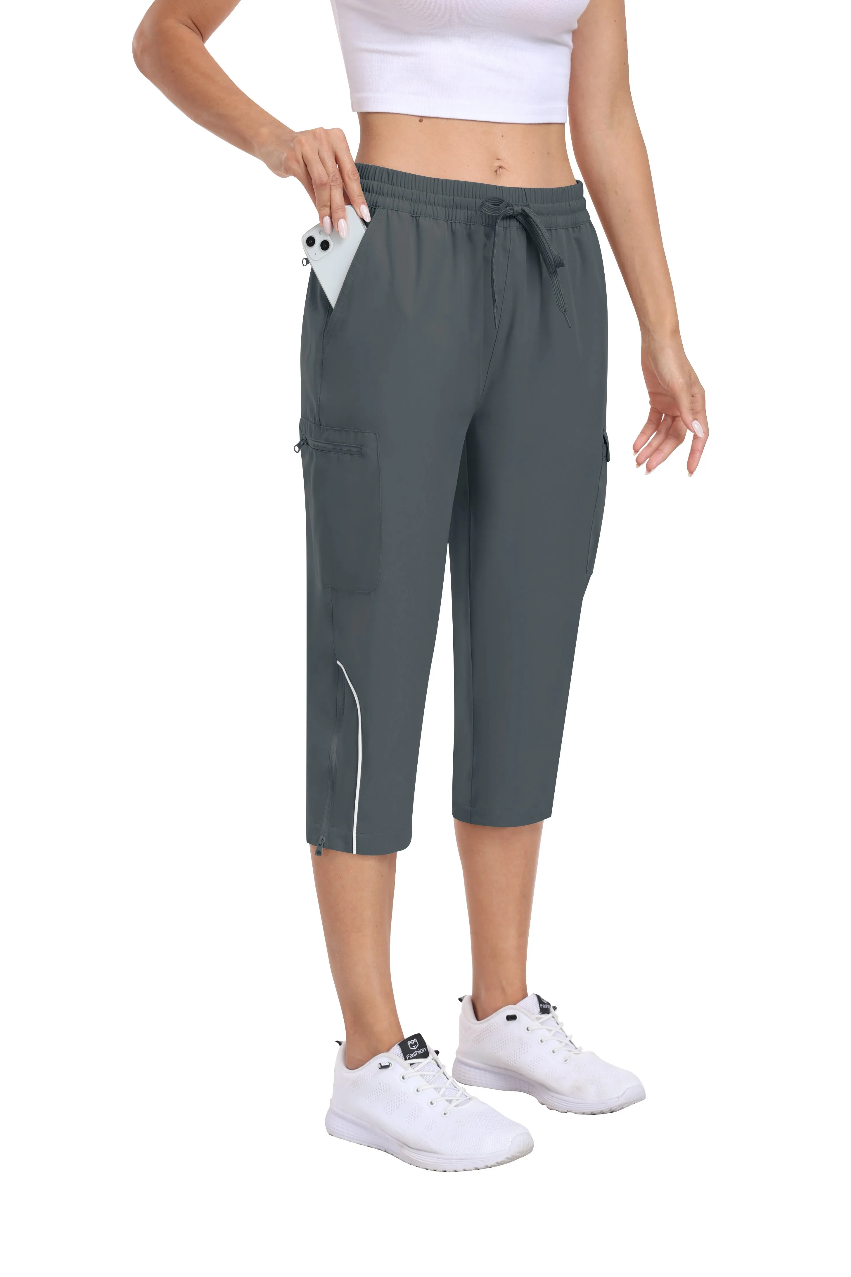 Women hiking summer outdoor cropped pants
