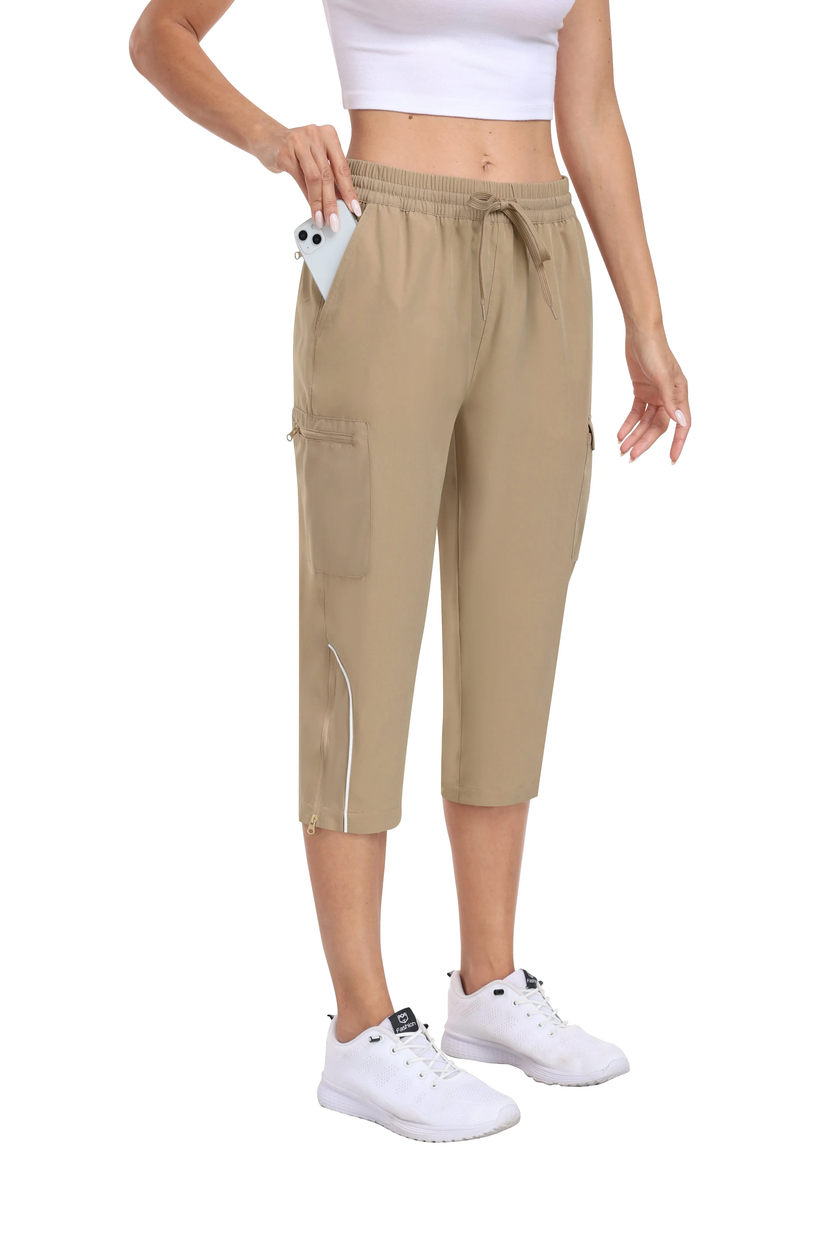 Women hiking summer outdoor cropped pants
