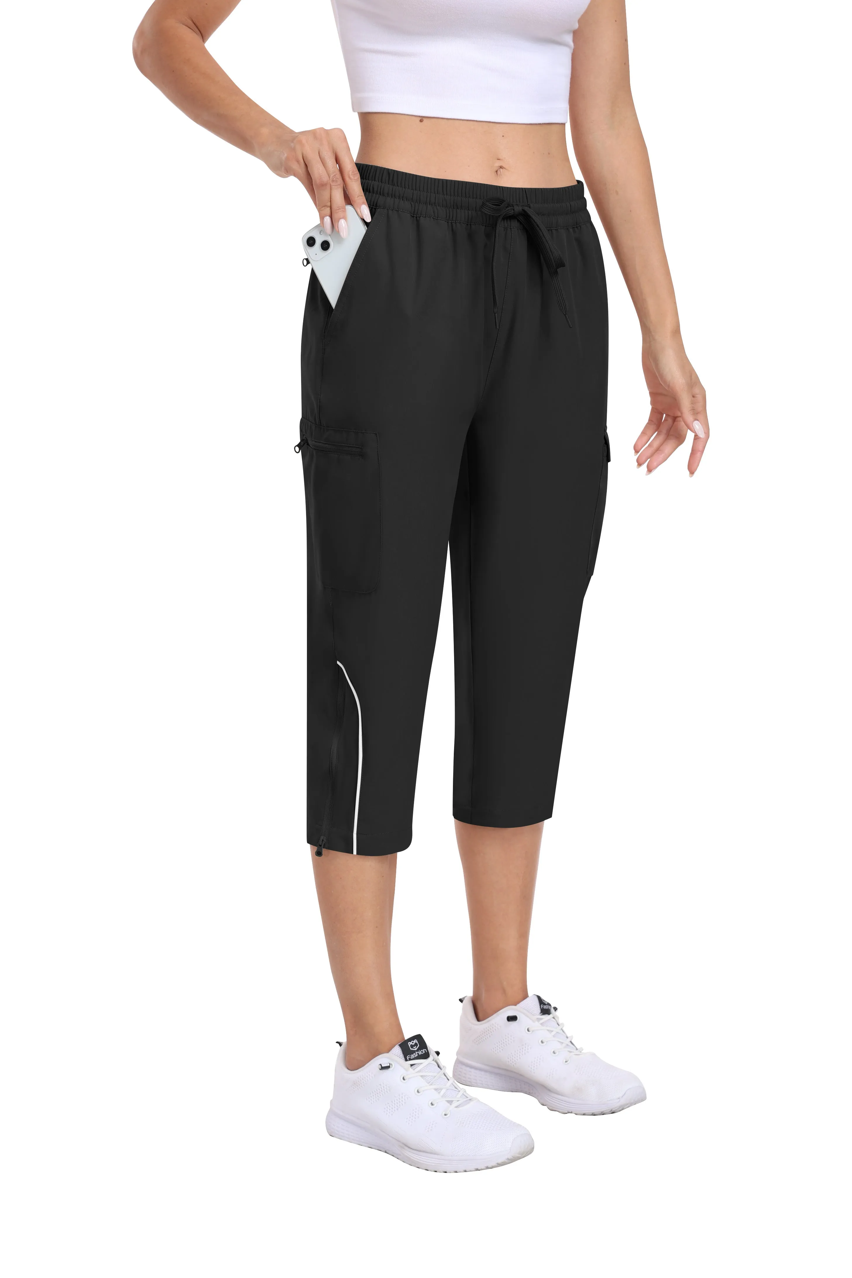 Women hiking summer outdoor cropped pants