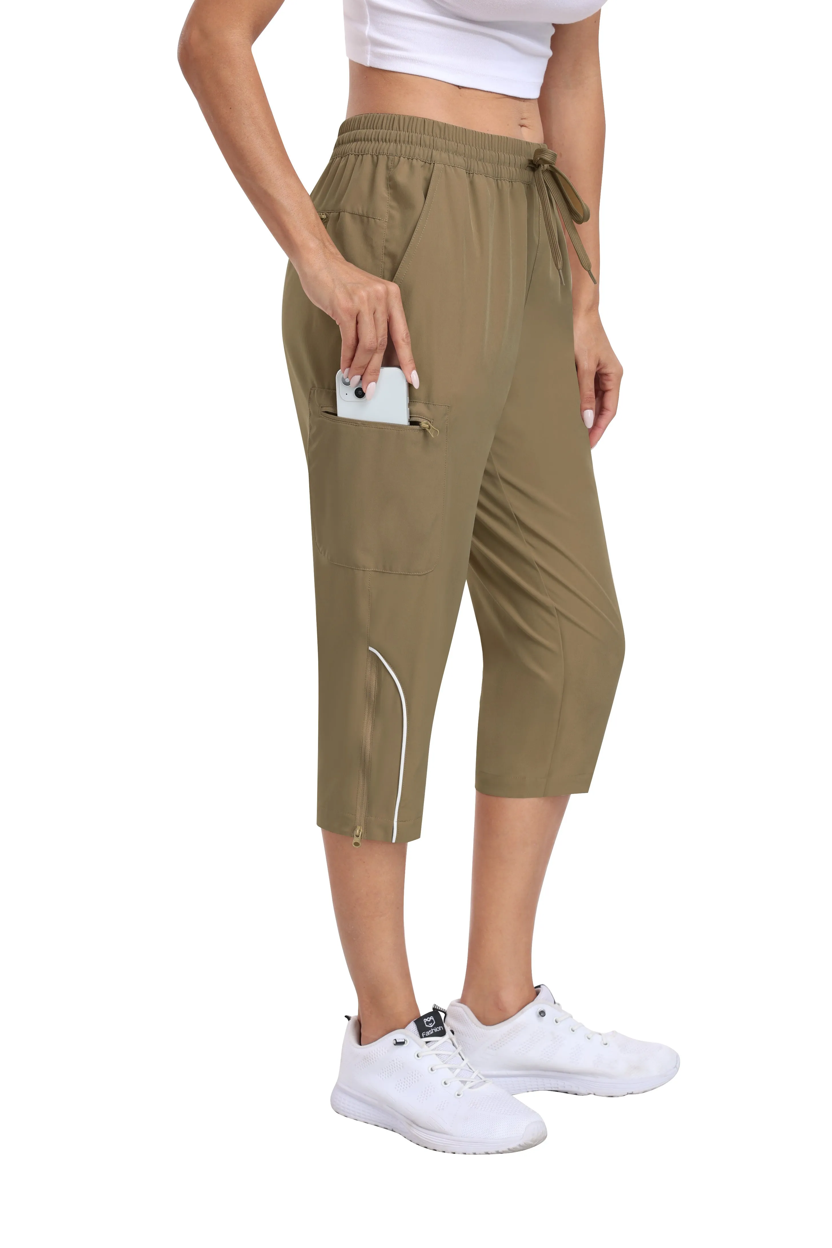 Women hiking summer outdoor cropped pants