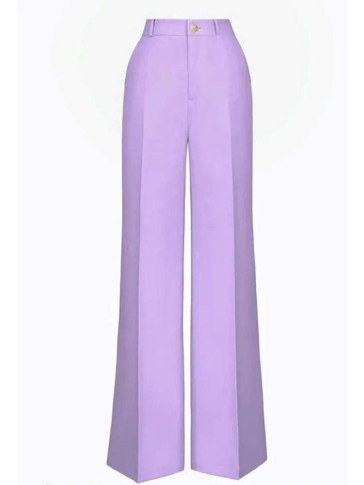 Women's 2 Piece Royal Purple Blazer & Trousers Set