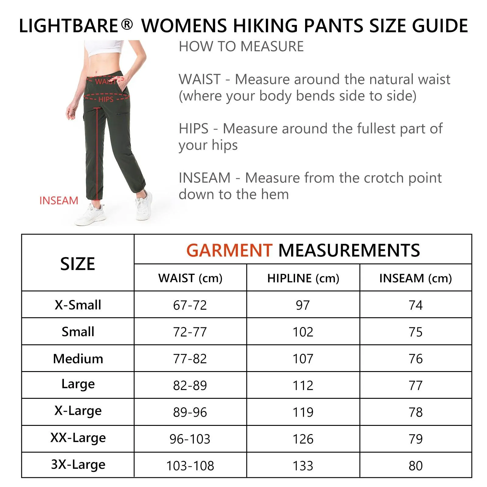 Women's Lightweight Cargo Hiking Pants LB11W